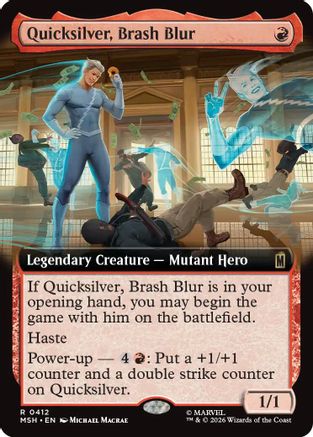 Quicksilver, Brash Blur (Extended Art) (MSH-412) [Marvel Super Heroes] Foil