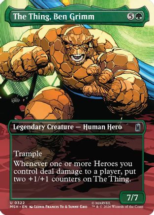 The Thing, Ben Grimm (Borderless) (MSH-322) [Marvel Super Heroes] Foil