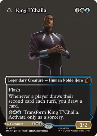 King T'Challa (Borderless) (MSH-373) [Marvel Super Heroes] Foil