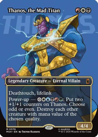 Thanos, the Mad Titan (Borderless) (MSH-376) [Marvel Super Heroes] Foil
