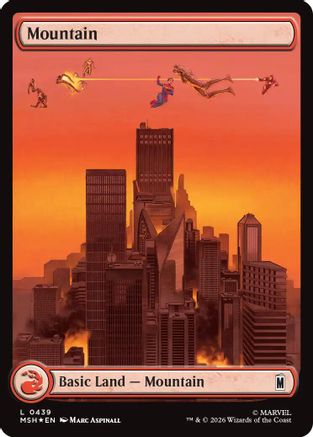 Mountain (MSH-439) (Surge Foil) [Marvel Super Heroes] Foil