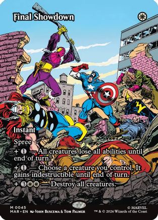 Final Showdown (Borderless) (MAR-045) [Marvel Universe Eternal-Legal] Foil