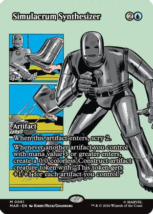 Simulacrum Synthesizer (Borderless) (MAR-061) [Marvel Universe Eternal-Legal] Foil