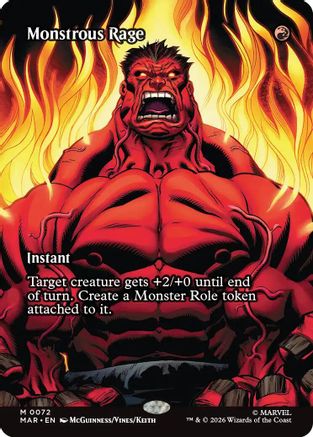 Monstrous Rage (Borderless) (MAR-072) [Marvel Universe Eternal-Legal]