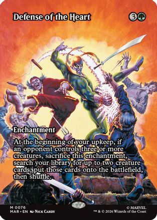 Defense of the Heart (Borderless) (MAR-076) [Marvel Universe Eternal-Legal]