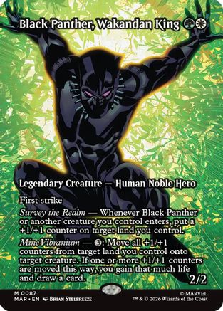 Black Panther, Wakandan King (Borderless) (MAR-087) [Marvel Universe Eternal-Legal]