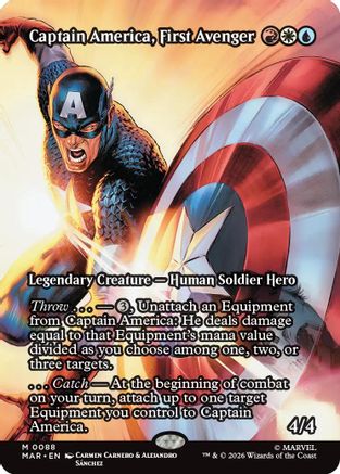 Captain America, First Avenger (Borderless) (MAR-088) [Marvel Universe Eternal-Legal]