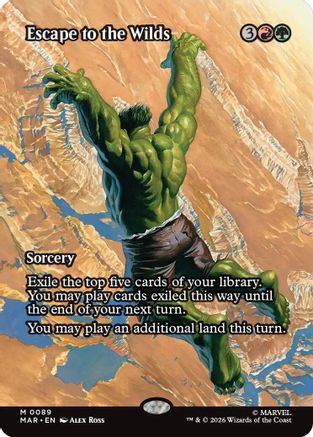 Escape to the Wilds (Borderless) (MAR-089) [Marvel Universe Eternal-Legal] Foil