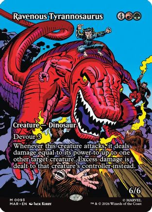 Ravenous Tyrannosaurus (Borderless) (MAR-093) [Marvel Universe Eternal-Legal] Foil
