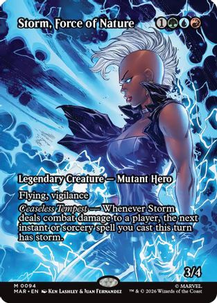 Storm, Force of Nature (Borderless) (MAR-094) [Marvel Universe Eternal-Legal]