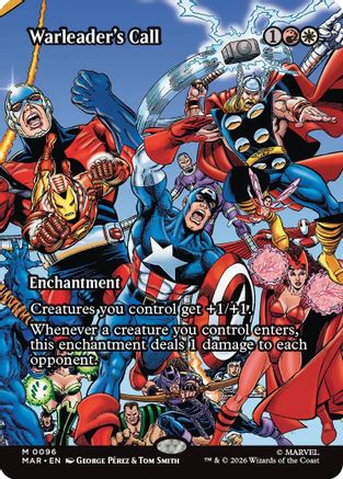 Warleader's Call (Borderless) (MAR-096) [Marvel Universe Eternal-Legal] Foil