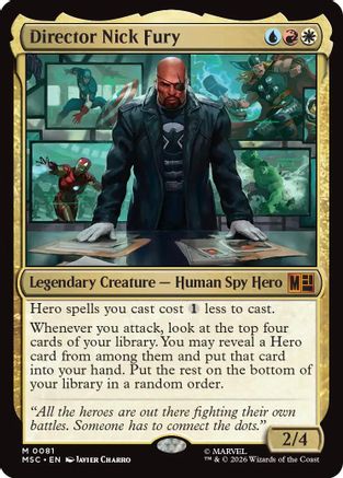 Director Nick Fury (Surge Foil) (MSC-081) [Commander: Marvel Super Heroes] Foil