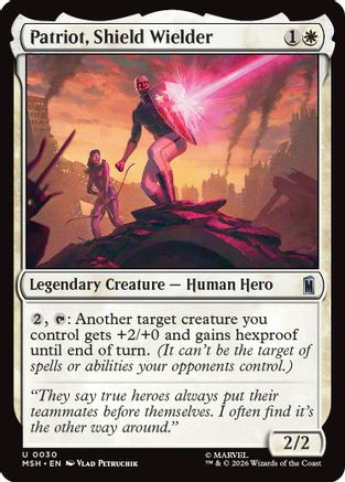 Patriot, Shield Wielder (MSH-030) [Marvel Super Heroes] Foil