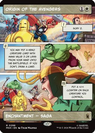 Origin of the Avengers (Borderless) (MSH-298) [Marvel Super Heroes] Foil