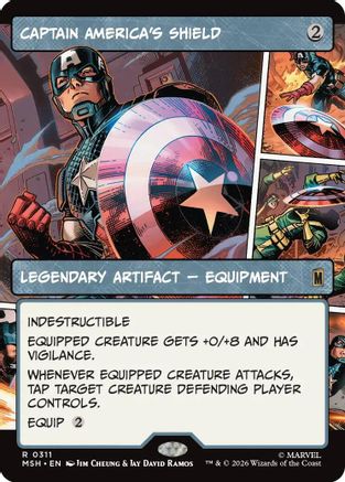 Captain America's Shield (Borderless) (MSH-311) [Marvel Super Heroes] Foil