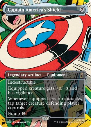 Captain America's Shield (Borderless) (MSH-317) [Marvel Super Heroes] Foil