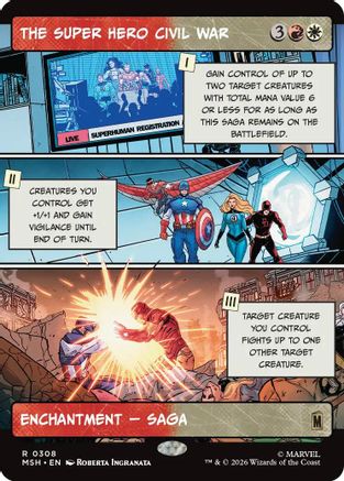 The Super Hero Civil War (Borderless) (MSH-308) [Marvel Super Heroes] Foil