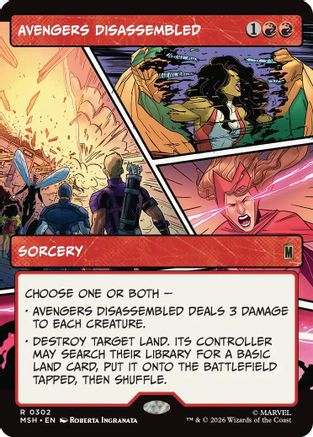 Avengers Disassembled (Borderless) (MSH-302) [Marvel Super Heroes] Foil
