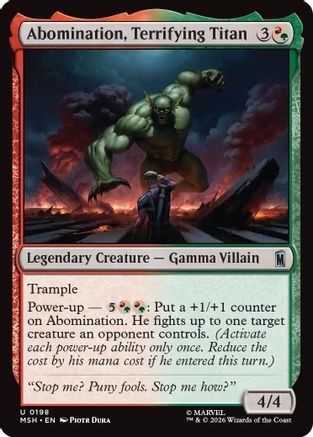 Abomination, Terrifying Titan (MSH-198) [Marvel Super Heroes] Foil