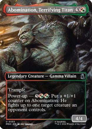 Abomination, Terrifying Titan (Borderless) (MSH-333) [Marvel Super Heroes] Foil