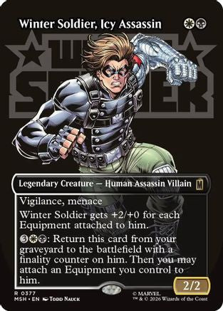 Winter Soldier, Icy Assassin (Borderless) (MSH-377) [Marvel Super Heroes]