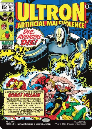 Ultron, Artificial Malevolence (Borderless) (MSH-401) [Marvel Super Heroes]
