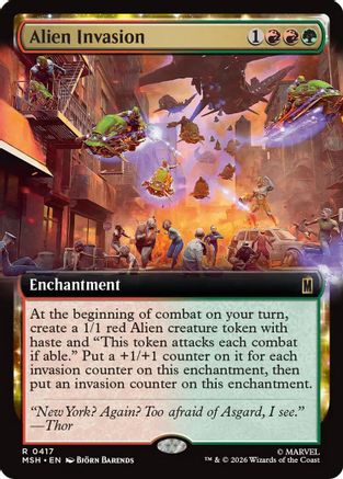 Alien Invasion (Extended Art) (MSH-417) [Marvel Super Heroes] Foil