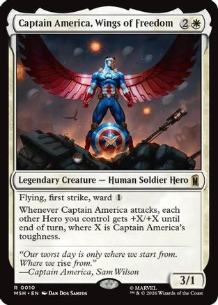 Captain America, Wings of Freedom (MSH-010) [Marvel Super Heroes] Foil