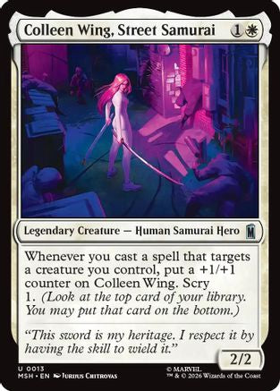 Colleen Wing, Street Samurai (MSH-013) [Marvel Super Heroes] Foil