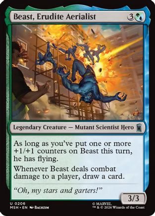 Beast, Erudite Aerialist (MSH-206) [Marvel Super Heroes] Foil