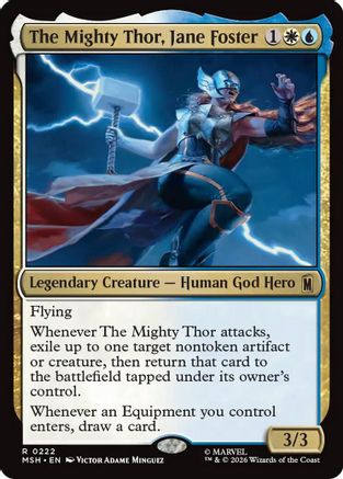 The Mighty Thor, Jane Foster (MSH-222) [Marvel Super Heroes] Foil