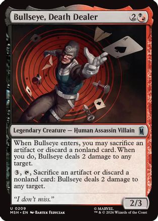 Bullseye, Death Dealer (MSH-209) [Marvel Super Heroes] Foil