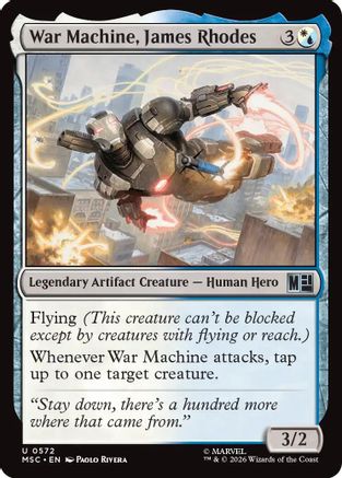 War Machine, James Rhodes (MSC-572) [Commander: Marvel Super Heroes]