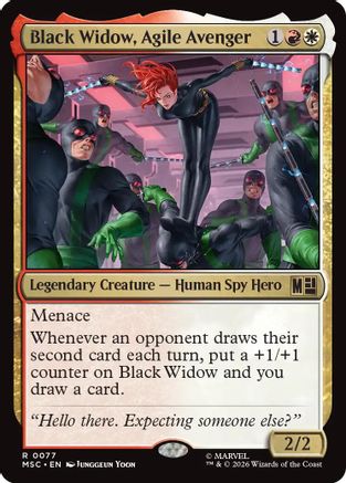 Black Widow, Agile Avenger (MSC-077) [Commander: Marvel Super Heroes]