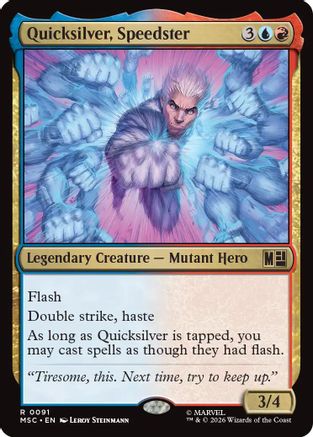Quicksilver, Speedster (Surge Foil) (MSC-091) [Commander: Marvel Super Heroes] Foil