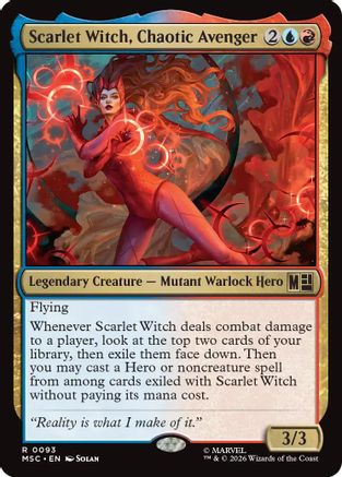 Scarlet Witch, Chaotic Avenger (Surge Foil) (MSC-093) [Commander: Marvel Super Heroes] Foil