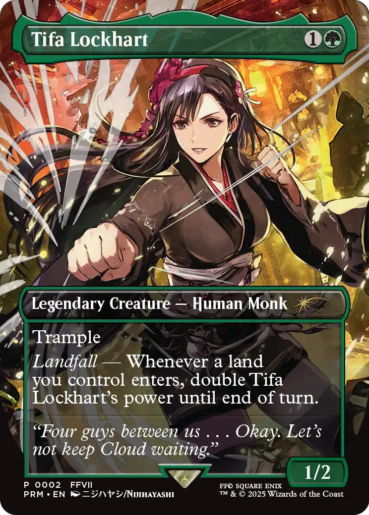Tifa Lockhart (Borderless) (MFP-002) [MagicFest Cards] Foil