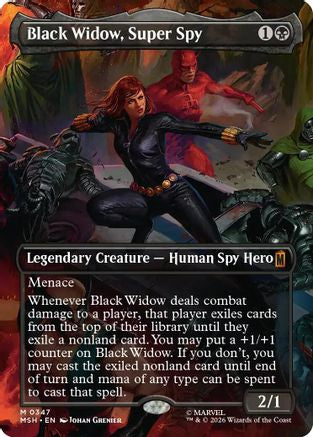 Black Widow, Super Spy (Borderless) (MSH-347) [Marvel Super Heroes] Foil