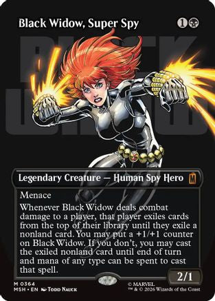 Black Widow, Super Spy (Borderless) (MSH-364) [Marvel Super Heroes] Foil
