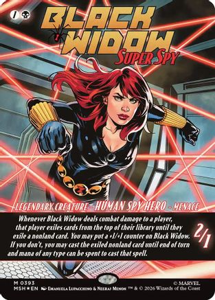 Black Widow, Super Spy (Borderless) (MSH-393) [Marvel Super Heroes] Foil