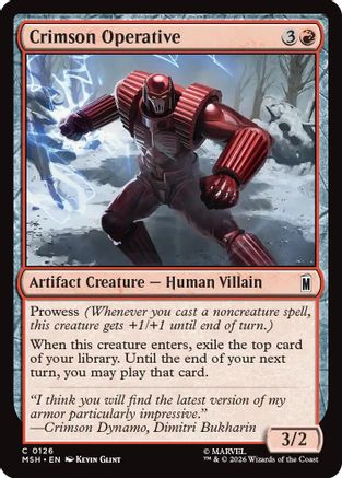 Crimson Operative (MSH-126) [Marvel Super Heroes]
