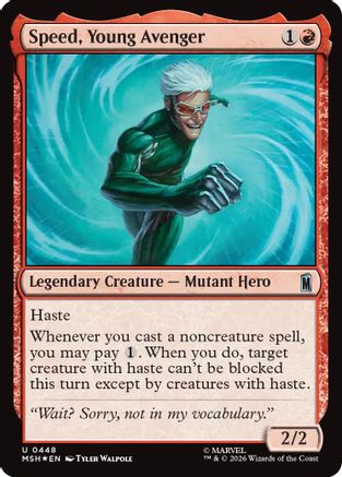 Speed, Young Avenger (Surge Foil) (MSH-448) [Marvel Super Heroes] Foil