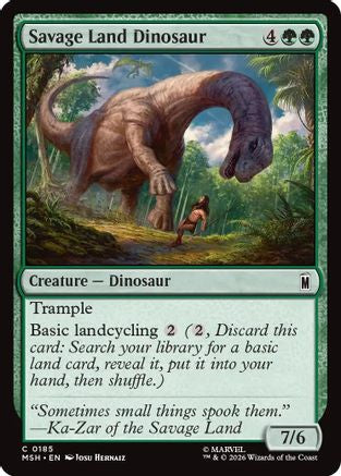 Savage Land Dinosaur (MSH-185) [Marvel Super Heroes] Foil