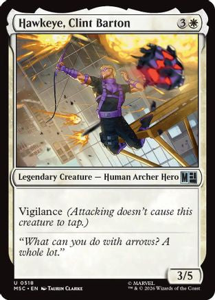 Hawkeye, Clint Barton (MSC-518) [Commander: Marvel Super Heroes]