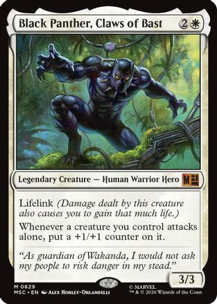 Black Panther, Claws of Bast (MSC-829) [Commander: Marvel Super Heroes] Foil