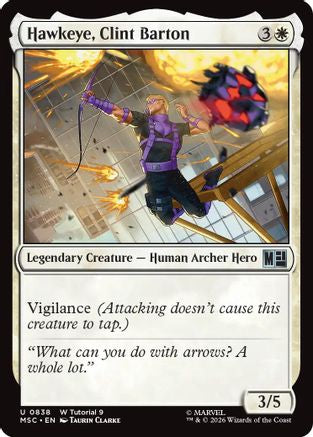 Hawkeye, Clint Barton (MSC-838) [Commander: Marvel Super Heroes]