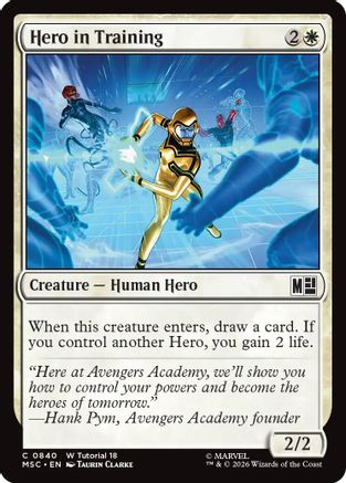 Hero in Training (MSC-840) [Commander: Marvel Super Heroes]