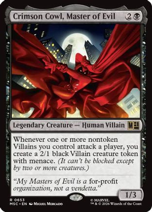 Crimson Cowl, Master of Evil (MSC-653) [Commander: Marvel Super Heroes]