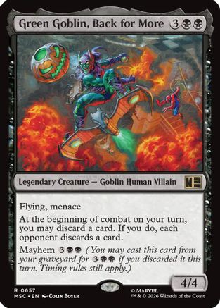 Green Goblin, Back for More (MSC-657) [Commander: Marvel Super Heroes]