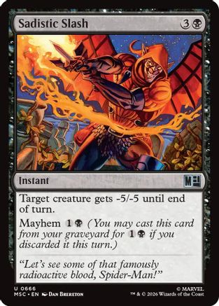 Sadistic Slash (MSC-666) [Commander: Marvel Super Heroes]